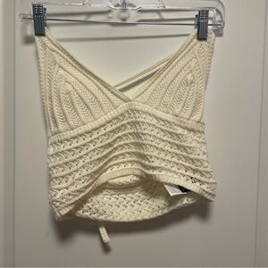 SHEIN off white Knit Top